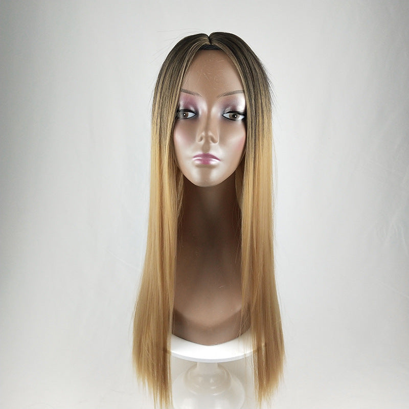 Long Straight Gradient Luxury Synthetic Wig