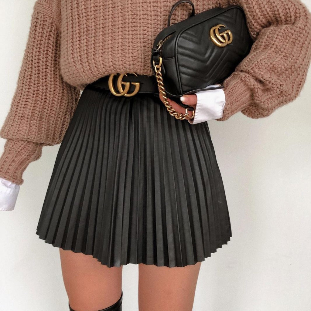 Valencia Draped Knit Mini Skirt – Winter Muse Collection