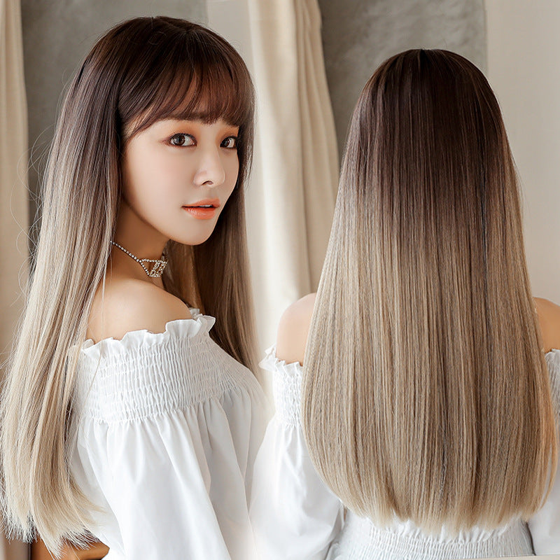 Long Silky Straight Premium Fiber Wig