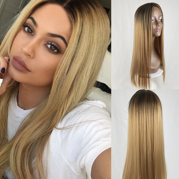 Long Straight Gradient Luxury Synthetic Wig