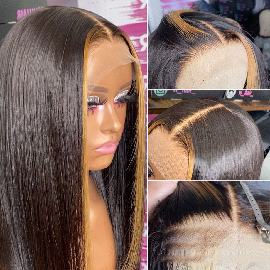 Highlight Ombre Transparent Lace Couture Wig