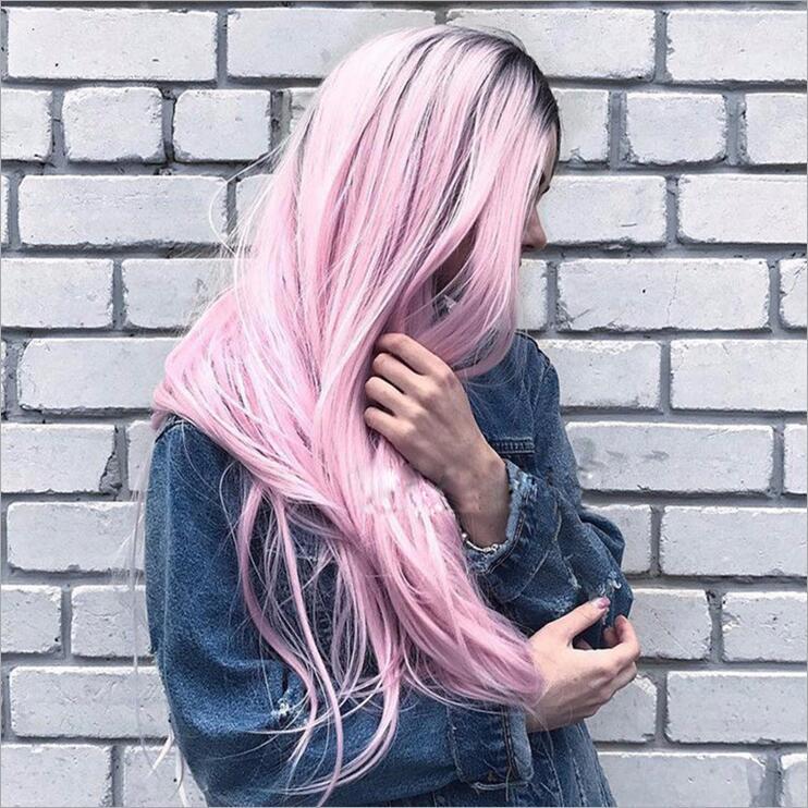Long Straight Gradient Luxury Synthetic Wig