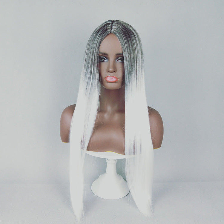 Long Straight Gradient Luxury Synthetic Wig