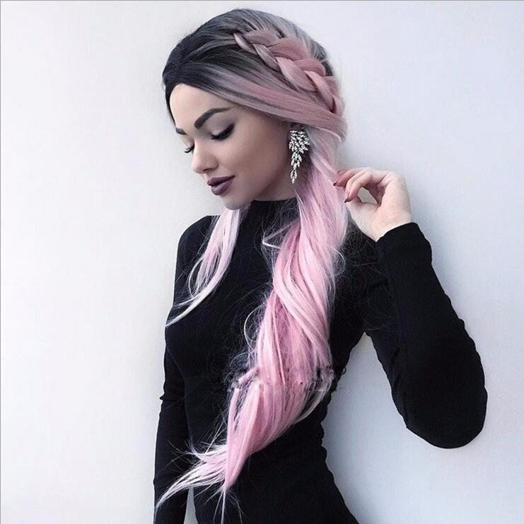 Long Straight Gradient Luxury Synthetic Wig