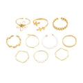 Openwork Flower Set Ring Simple Glossy